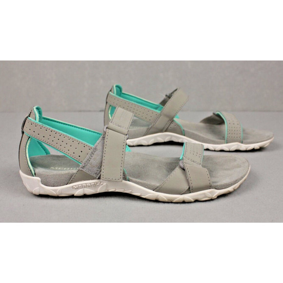 MERRELL TERRAN ARI BACKSTRAP STRAPPY SANDALS WOMENS 8 J94028 Teal/Gray Summer - Picture 2 of 10